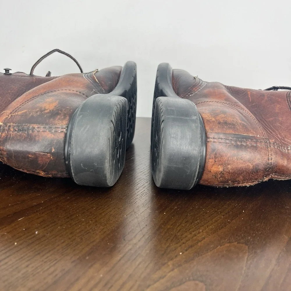 Red Wing Boots Women's 8B Brown Leather Hard Toe‎ Safety Work Utility 39506